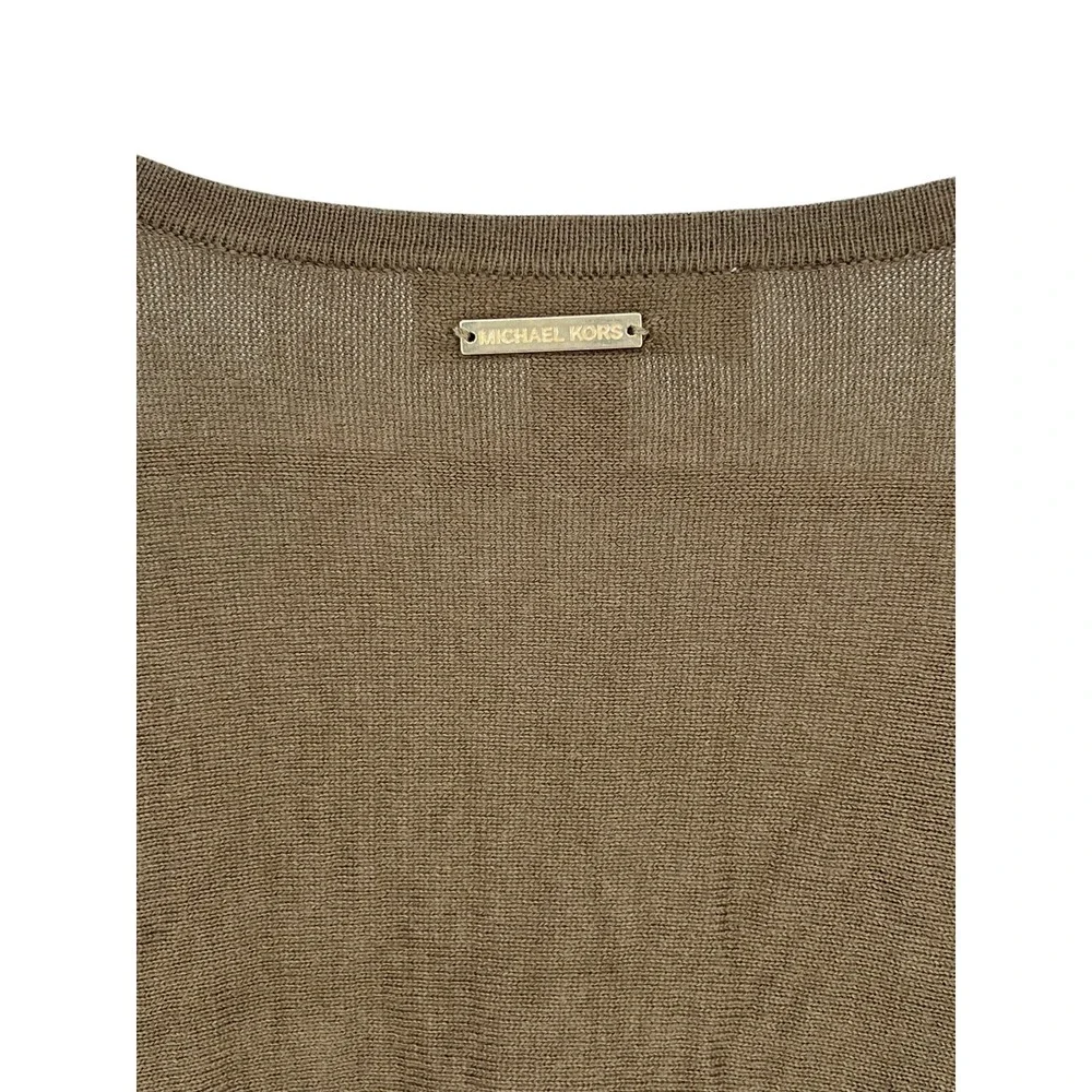 MICHAEL KORS Poncho Sweater V-Neck LARGE/XL Fall Western Lagenlook‎ Fringe